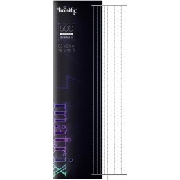 Twinkly Matrix - 500 RGB LED Lampki w kształcie pereł, przezroczysty przewód, 1.7x7.8ft typ wtyczki F