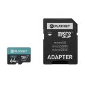 PLATINET microSDXC + ADAPTER SD 64GB class10 U1 70MB/s [43998]