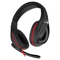 Genius HS-G560 GX LYCHAS, Gaming Headset, słuchawki z mikrofonem, regulacja głośności, czarno/czerwony, 2x 3.5 mm jack