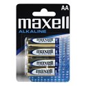 Bateria alkaliczna, AA (LR6), AA, 1.5V, Maxell, blistr, 4-pack