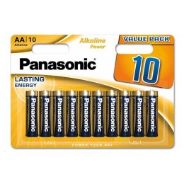 Bateria alkaliczna, AA (LR6), AA, 1.5V, Panasonic, blistr, 10-pack, Alkaline power