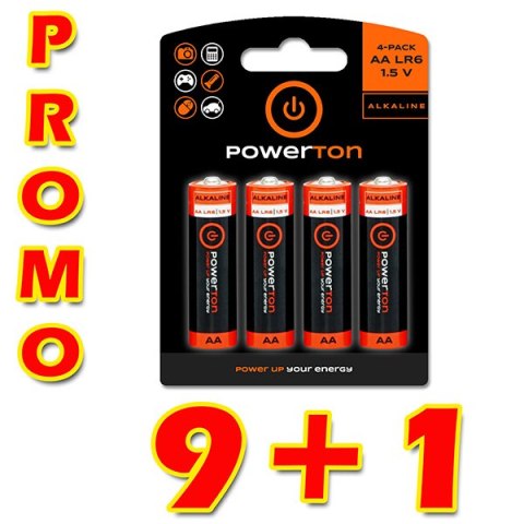 Bateria alkaliczna, AA (LR6), AA, 1.5V, Powerton, box, 10x4-pack, PROMO opakowanie