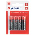 Bateria alkaliczna, AA, 1.5V, Verbatim, blistr, 4-pack, 49921