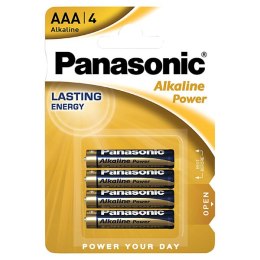 Bateria alkaliczna, AAA (LR03), AAA, 1.5V, Panasonic, blistr, 4-pack, Alkaline power