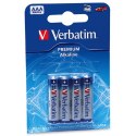 Bateria alkaliczna, AAA, 1.5V, Verbatim, blistr, 4-pack, 49920