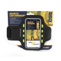 PLATINET SPORT ARMBAND FOR SMARTPHONE BLACK WITH LED [43705]