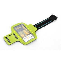PLATINET SPORT ARMBAND FOR SMARTPHONE GREEN WITH LED [43707]