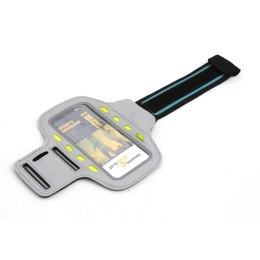PLATINET SPORT ARMBAND FOR SMARTPHONE GREY WITH LED [43709]
