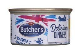 Butcher's Delicious Dinners Cat z kurczakiem i indykiem - mokra karma dla kota w formie musu - puszka 85 g