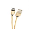 OMEGA METAL CABLE KABEL MICRO USB TO USB 1.8A 1M GOLD [44209]