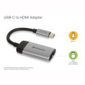 USB (3.1) hub 1-port, 49143, szara, długość przewodu 10cm, Verbatim, 1x HDMI