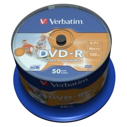 VERBATIM DVD-R 4,7GB 16X PRINTABLE CAKE*50 43533