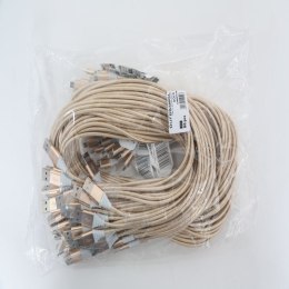 OMEGA CANTIL MICRO USB TO USB FABRIC BRAIDED CABLE KABEL 2A 1M POLYBAG GOLD [44052]