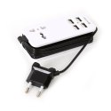 PLATINET TRAVEL CHARGER ŁADOWARKA 4-PORT USB 4A + UK plug WHITE BLACK [42886]