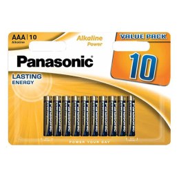 Bateria alkaliczna, AAA (LR03), AAA, 1.5V, Panasonic, blistr, 10-pack, Bronze, Alkaline power