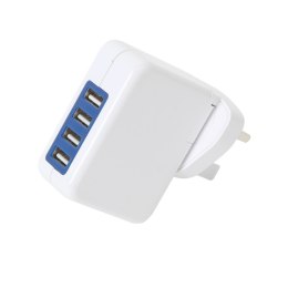 OMEGA CHARGER ŁADOWARKA 4-PORT USB 4A WHITE UK plug [42673] TE