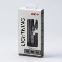 Logo USB kabel (2.0), USB A M - Apple Lightning M, 1m, MFi certifikat, 5V/2,4A, srebrny, box, oplot nylonowy, aluminiowa osłona 