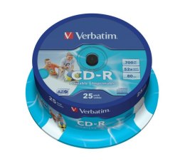 VERBATIM CD-R 700MB 52X AZO PRINTABLE ID BRAND CAKE*25 43439