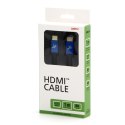 Video Kabel HDMI M - HDMI M, HDMI 2.1 - Ultra High Speed, 1m, pozłacane złącza, aluminiowa obudowa,, niebieski, Logo 8K@60Hz, 48