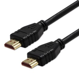 Video Kabel HDMI M - HDMI M, HDMI 2.1 - Ultra High Speed, 1m, pozłacane złącza, czarny, 8K@60Hz, 48Gb/s