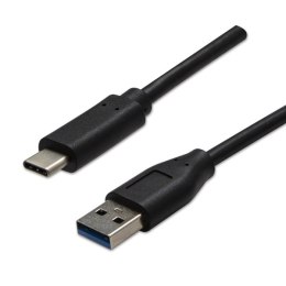 USB kabel (3.2 gen 2), USB A M - USB C (M), 1m, 10 Gb/s, 5V/3A, czarny