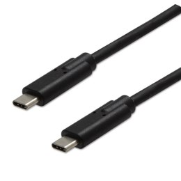USB kabel (3.2 gen 2), USB C (M) - USB C (M), 1m, 10 Gb/s, 5V/3A, czarny