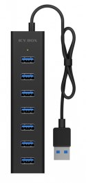 IcyBox IB-HUB1700-U3 7-Port USB HUB+zasilacz
