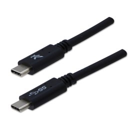 Logo USB kabel (3.2 gen 1), USB C (M) - USB C (M), 1m, 5 Gb/s, 5V/3A, czarny, blistr
