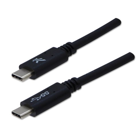 Logo USB kabel (3.2 gen 1), USB C (M) - USB C (M), 1m, 5 Gb/s, 5V/3A, czarny, blistr, EOL