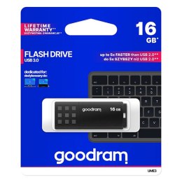 Goodram USB flash disk, USB 3.0, 16GB, UME3, czarny, UME3-0160K0R11, USB A, z osłoną