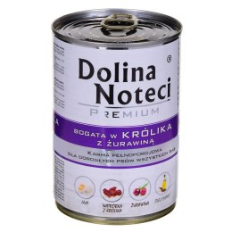 DOLINA NOTECI Premium bogata w królika z żurawiną - mokra karma dla psa - 400g