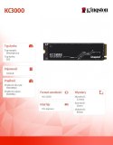 Kingston Dysk SSD KC3000 1024GB PCIe 4.0 NVMe M.2