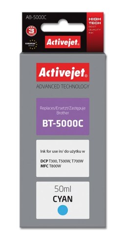 Activejet AB-5000C Tusz Buteleczka z atramentem (zamiennik Brother BT-5000C; Supreme; 50 ml; niebieski)