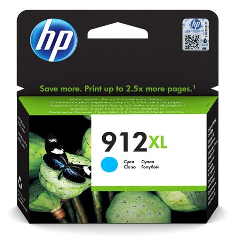 HP oryginalny ink / tusz 3YL81AE#301, HP 912XL, high capacity, cyan, blistr, 825s