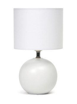 PLATINET TABLE LAMP LAMPA STOŁOWA E27 25W CERAMIC ROUND BASE 1,5 M CABLE WHITE [45671]