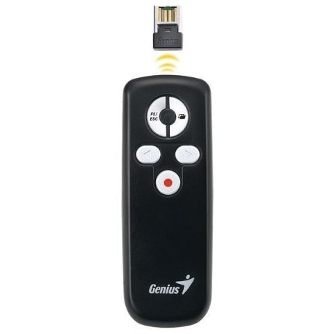 Prezenter 2.4Ghz, media pointer, USB, plug & play, czarny