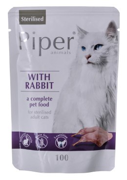 DOLINA NOTECI Piper Sterilised z królikiem - mokra karma dla kotów sterylizowanych - 100 g