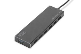 Hub USB 3.0/Koncentrator DIGITUS 7xUSB 3.0 SuperSpeed, aktywny, aluminium