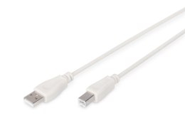 Kabel drukarkowy DIGITUS USB 2.0 A/M - B/M, 3m beżowy