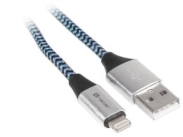 Kabel Tracer USB 2.0 iPhone AM - Lightning 1m czarno-niebieski