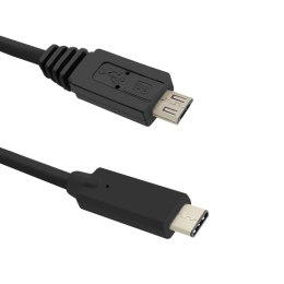 Kabel USB Qoltec 3.1 typ C męski Micro USB 2.0 B męski 1,2m