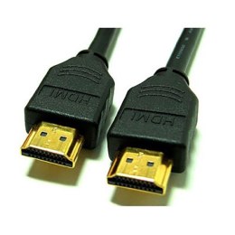 Video Kabel HDMI M - HDMI M, HDMI 1.4 - High Speed with Ethernet, 2m, pozłacane złącza, czarny, Logo blistr