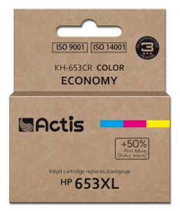 Actis KH-653CR Tusz (zamiennik HP 653XL 3YM74AE; Premium; 18ml; 300 stron; kolorowy)