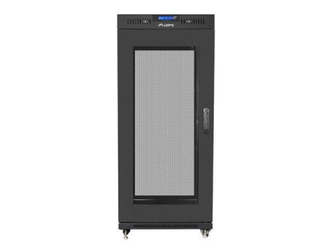 Szafa instalacyjna stojąca 19" 15U 800x1000 Drzwi Perforowane czarna Lanberg (flat pack) LCD