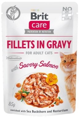 BRIT Care Fillets in Gravy filety z łososiem w sosie - mokra karma dla kota - 85 g