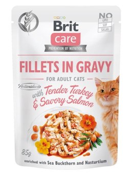 BRIT Care Fillets in Gravy filety z indykiem i łososiem w sosie - mokra karma dla kota - 85 g
