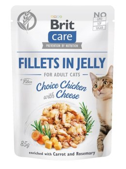 BRIT Care Fillets in Jelly filety z kurczakiem i serem w galaretce - mokra karma dla kota - 85 g