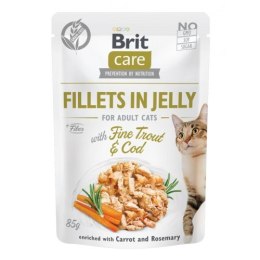 BRIT Care Fillets in Jelly filety z pstrągiem i dorszem w galaretce - mokra karma dla kota - 85 g
