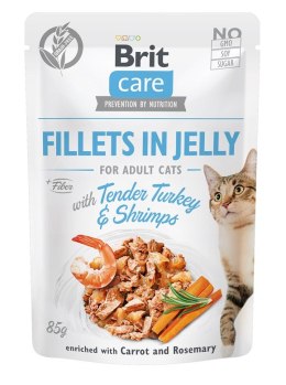 BRIT Care Fillets in Jelly filety z indykiem i krewetkami w galaretce - mokra karma dla kota - 85 g