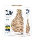 PLATINET TABLE RATTAN LAMP LIGHT BROWN S SHAPE MALE [45755]